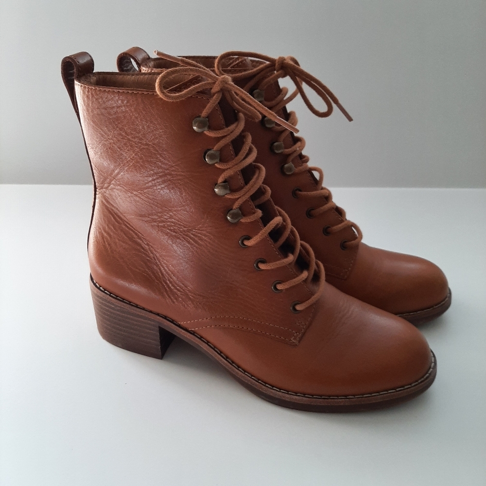 Madewell The Patti Lace-up Boot Brown Size 6